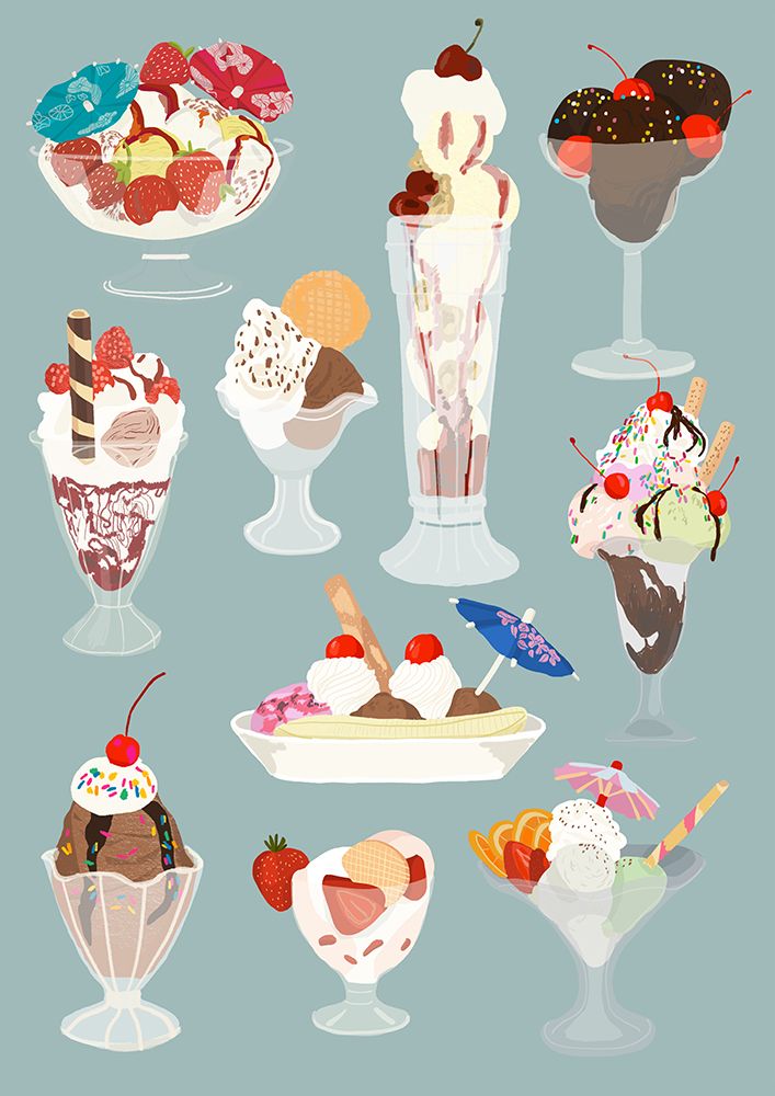 Sundae A1 art print by Hanna Melin for $57.95 CAD