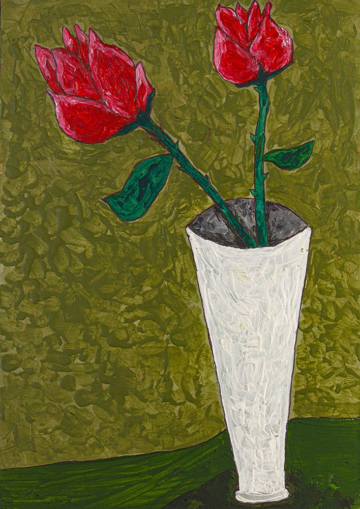 Roses On Green art print by Dale Hefer for $57.95 CAD