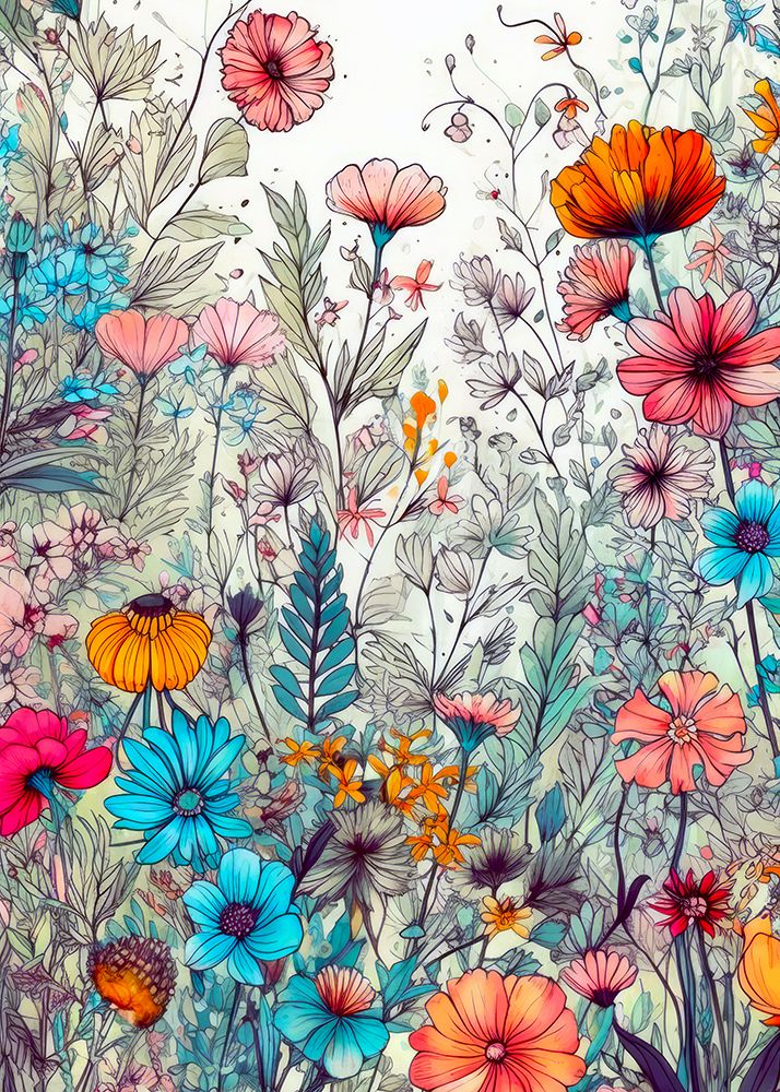 Meadow flowers 29 art print by Justyna Jaszke for $57.95 CAD