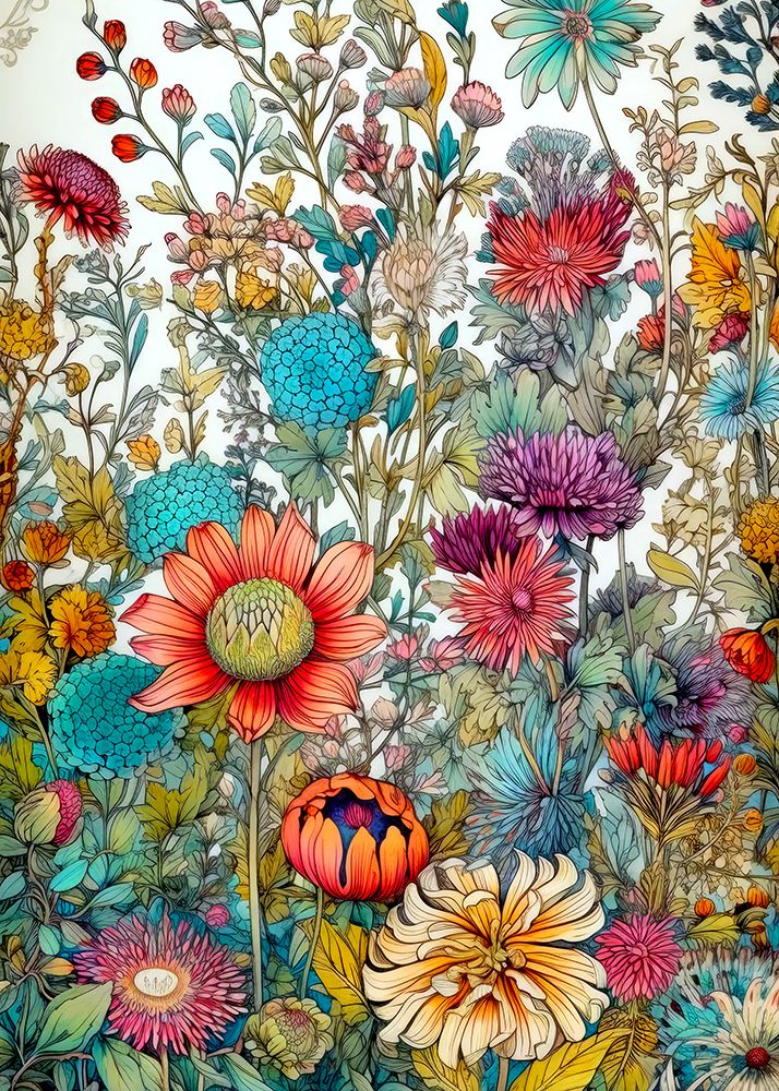 Meadow flowers 28 art print by Justyna Jaszke for $57.95 CAD