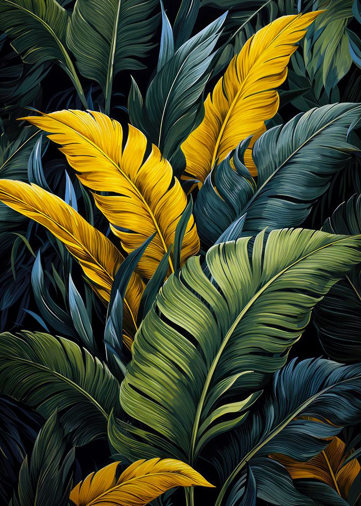Palms Leaves 40 art print by Justyna Jaszke for $57.95 CAD