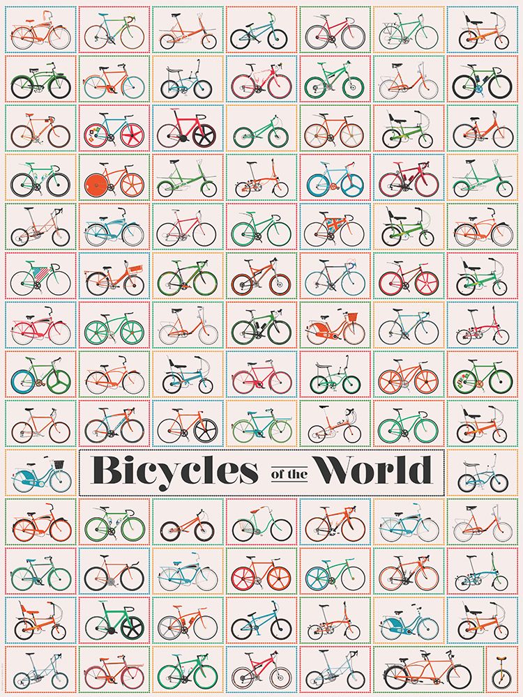 18x24 Bicycles of the World art print by Wyatt 9 for $57.95 CAD