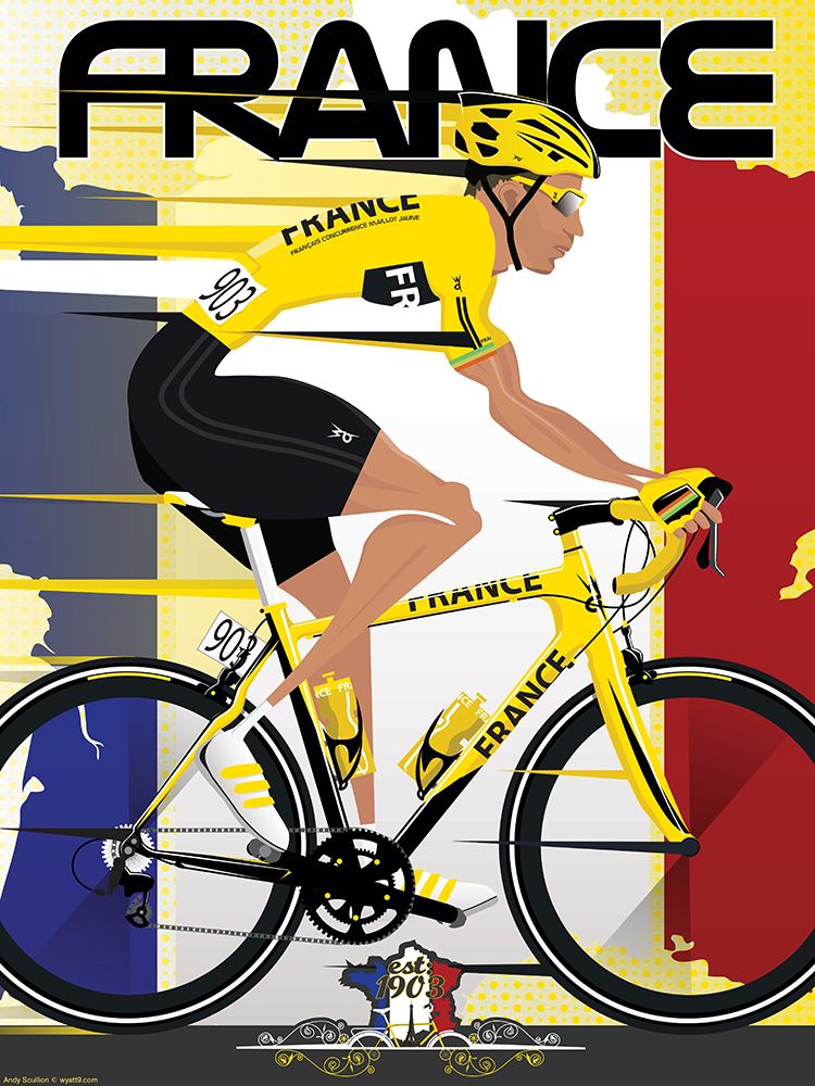 Tour De France Yellow Jersey art print by Wyatt 9 for $57.95 CAD