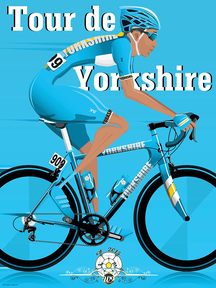 Tour De Yorkshire Cycling Race art print by Wyatt 9 for $57.95 CAD