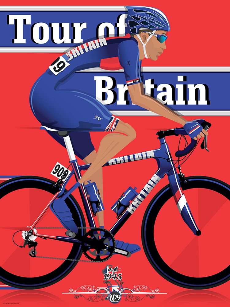 Tour of Britain Cycling Race art print by Wyatt 9 for $57.95 CAD