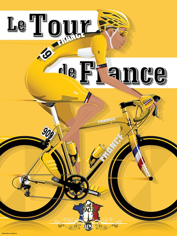 Tour De France Grand Tour Bicycle Race art print by Wyatt 9 for $57.95 CAD