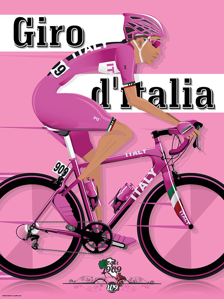 Giro Ditalia Grand Tour Bicycle Race art print by Wyatt 9 for $57.95 CAD