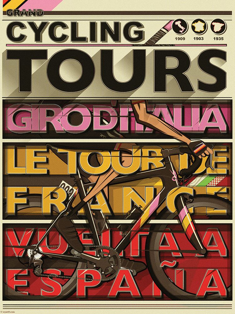 Cycling Grand Tours art print by Wyatt 9 for $57.95 CAD