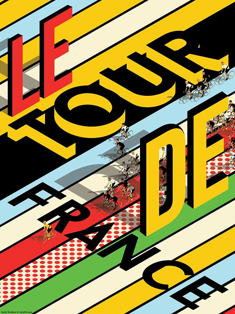 Tour De France Bike Race art print by Wyatt 9 for $57.95 CAD