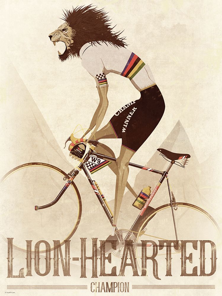 Lion On a Bicycle art print by Wyatt 9 for $57.95 CAD