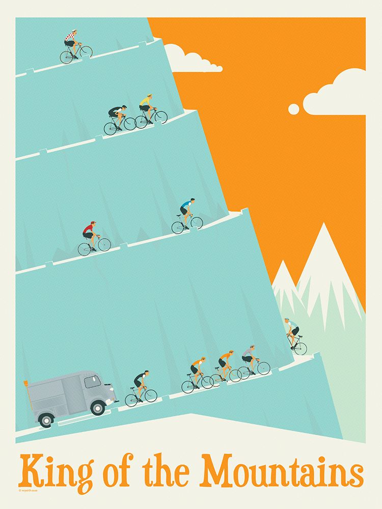 King of the Mountains Tour De France Stage art print by Wyatt 9 for $57.95 CAD