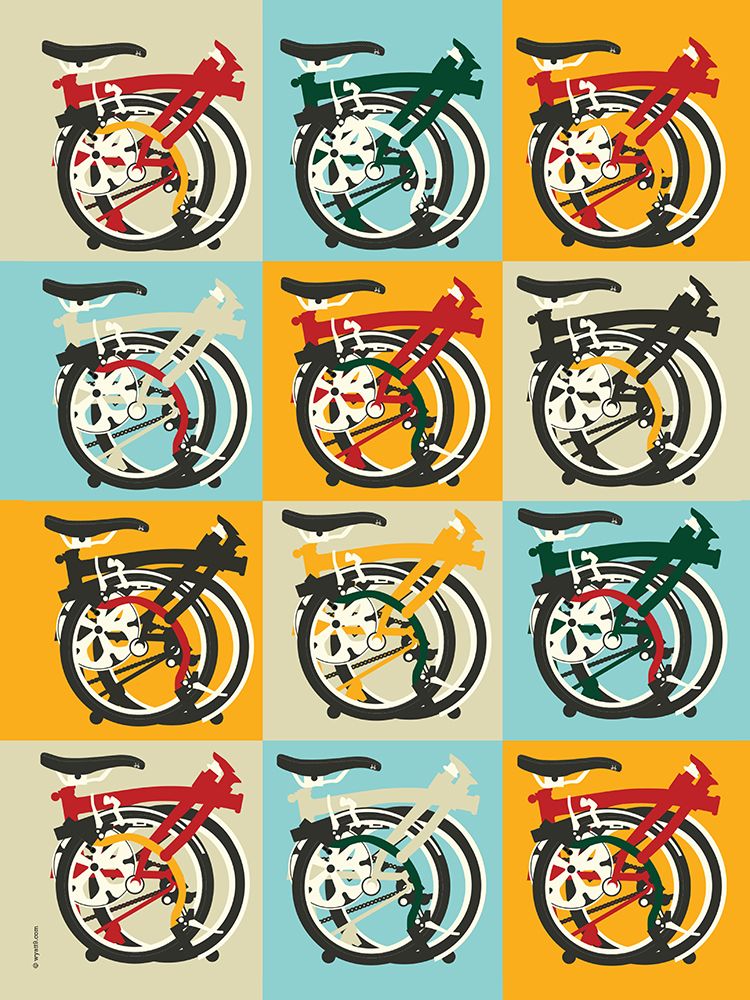 Brompton Folding Bicycle art print by Wyatt 9 for $57.95 CAD