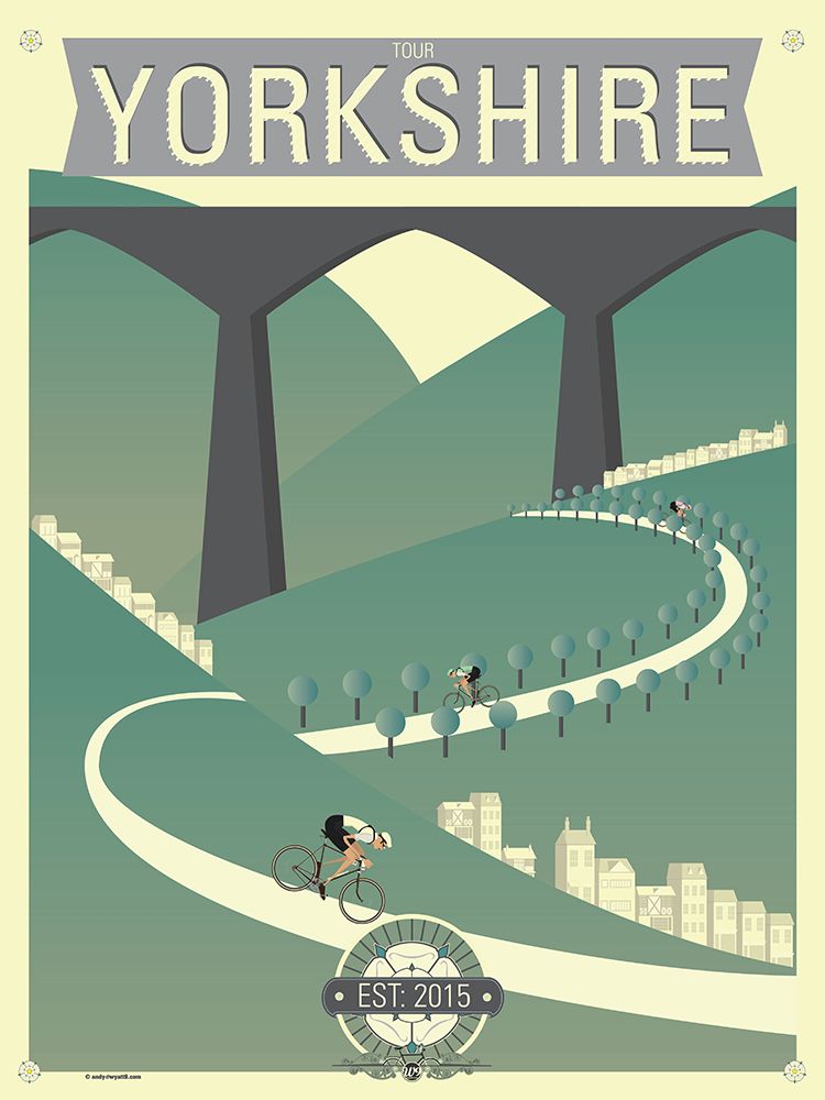 Tour De Yorkshire Bicycle Race art print by Wyatt 9 for $57.95 CAD