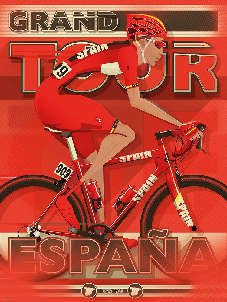 La Vuelta Grand Tour Cycling Race art print by Wyatt 9 for $57.95 CAD