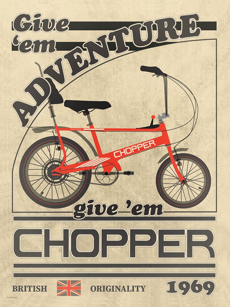 Chopper Bicycle Vintage Style Advert art print by Wyatt 9 for $57.95 CAD
