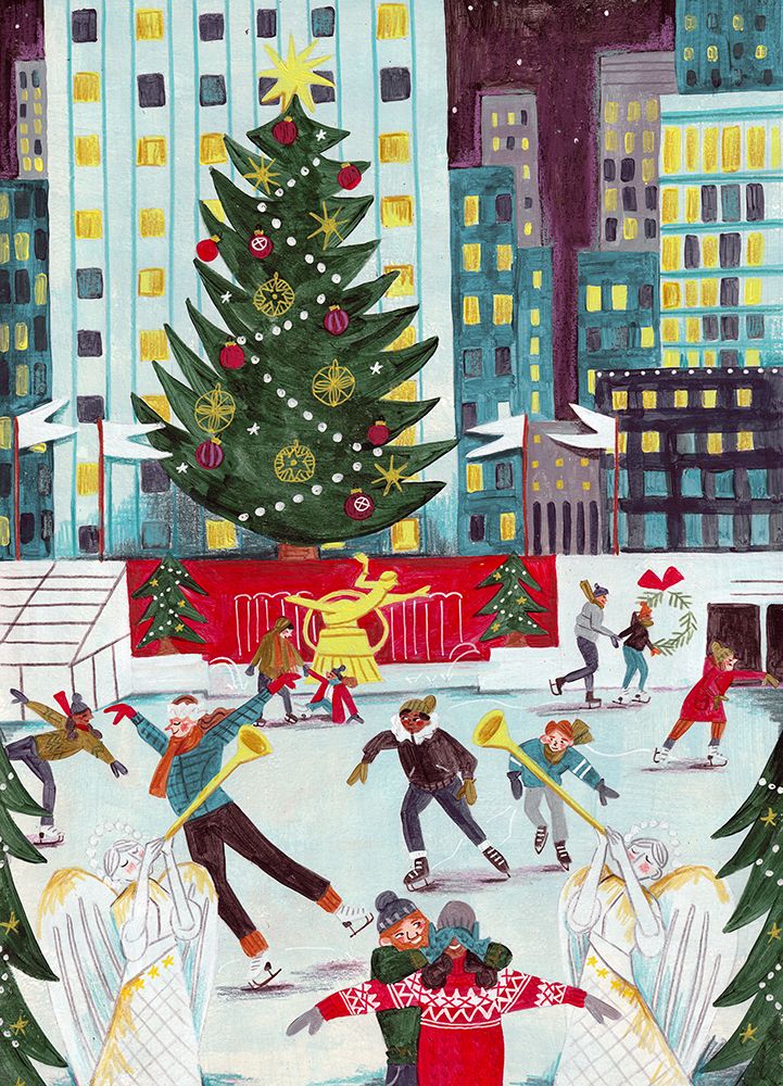 Ice Skating At Rockefeller Center art print by Caroline Bonne Muller for $57.95 CAD
