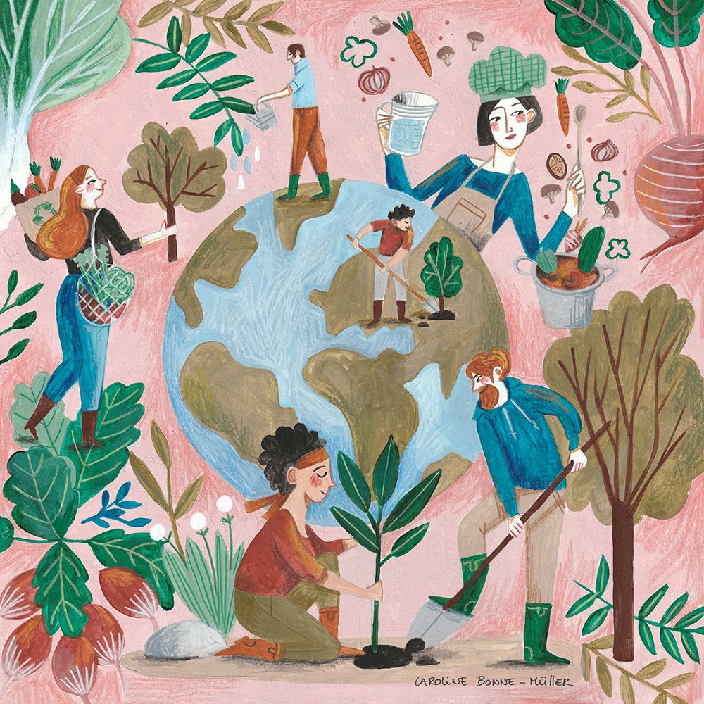 Earth Day Save The Planet art print by Caroline Bonne Muller for $57.95 CAD