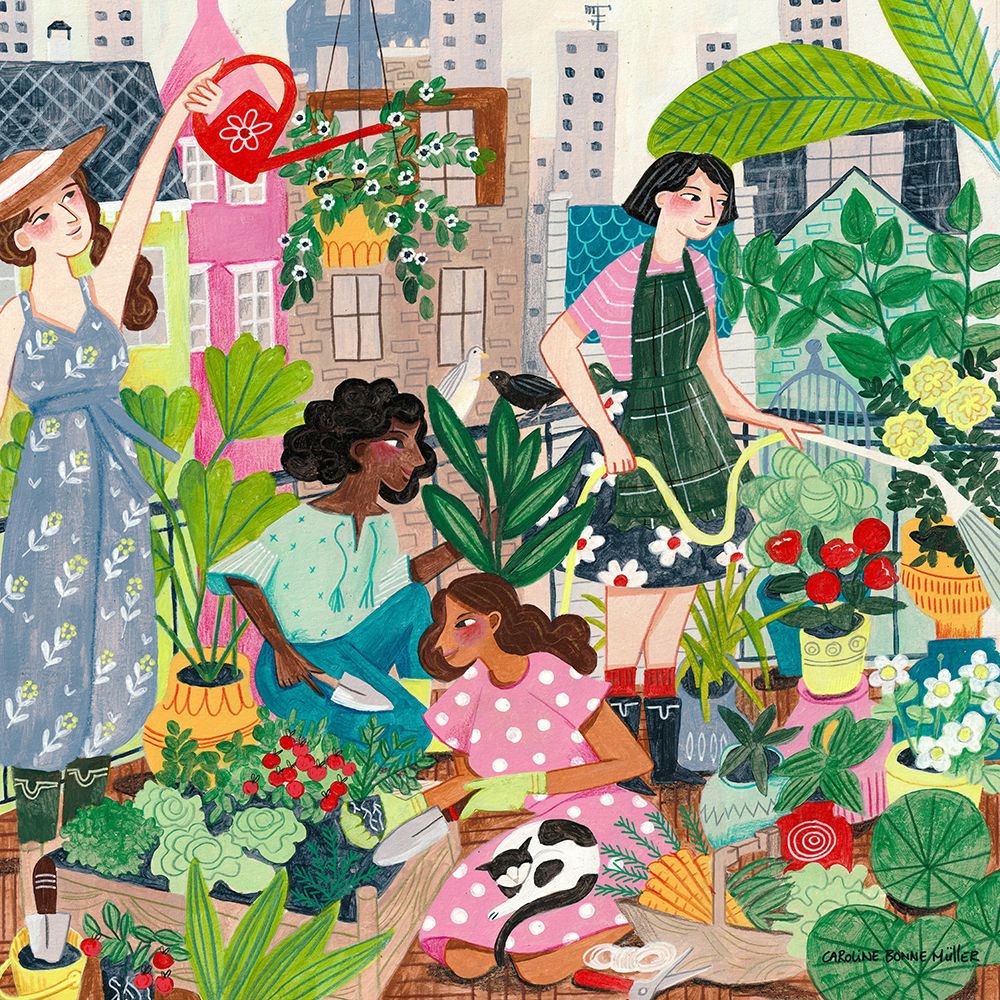 Urban Gardening In The City art print by Caroline Bonne Muller for $57.95 CAD