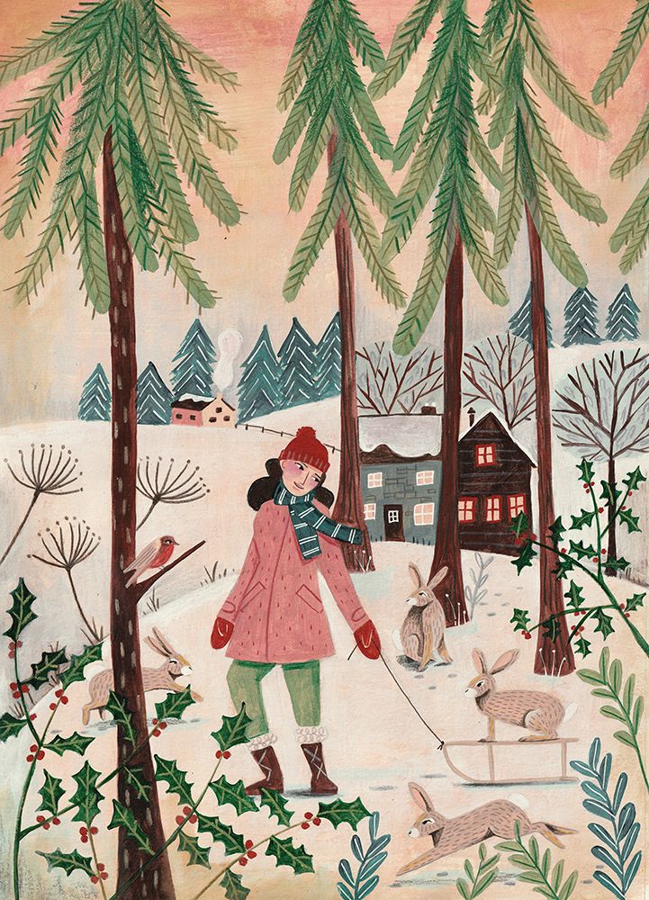 Walking In The Snow art print by Caroline Bonne Muller for $57.95 CAD
