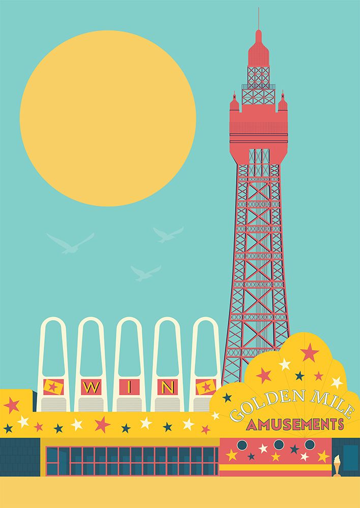 Blackpool art print by Gail Myerscough for $57.95 CAD