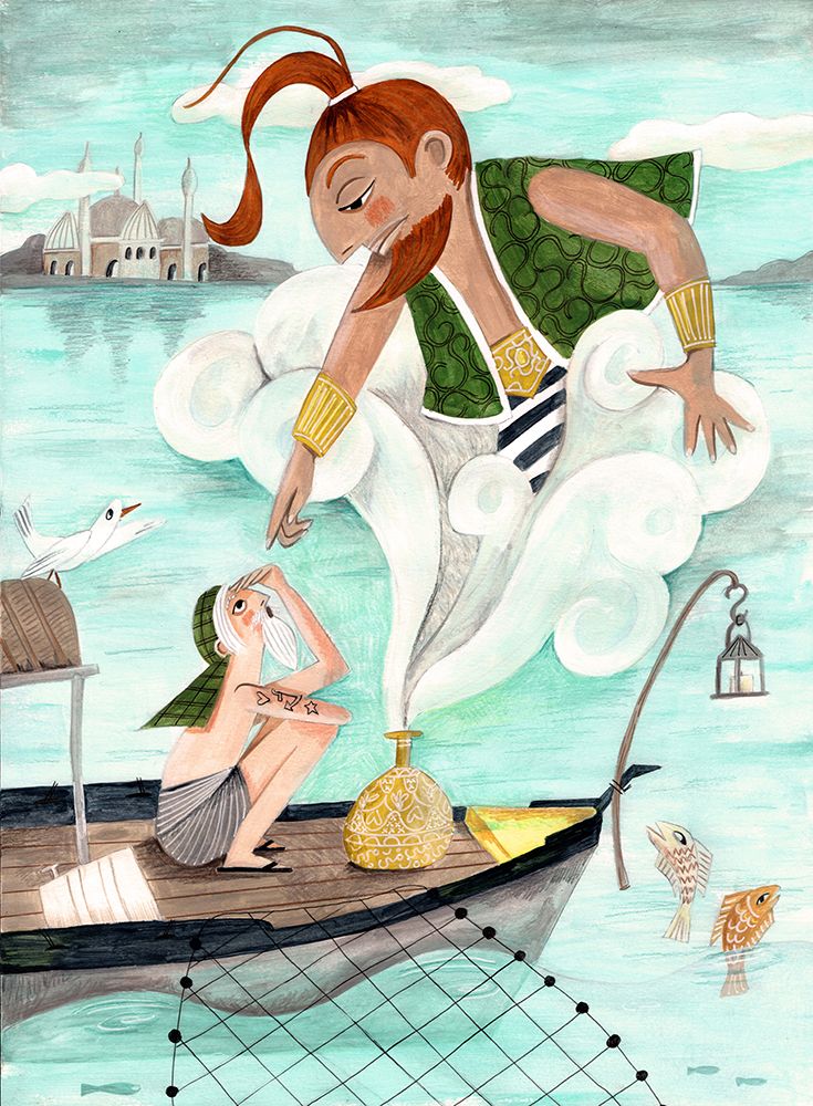 The Fisherman And The Jinni art print by Caroline Bonne Muller for $57.95 CAD