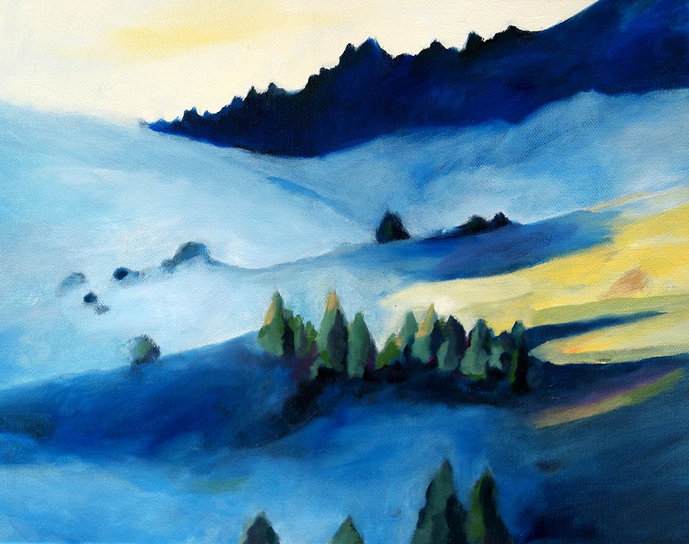 Blue Hillside art print by Claire Whitehead for $57.95 CAD