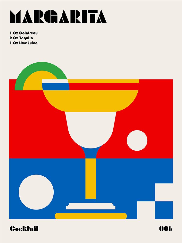 Margarita Bauhaus Cocktail art print by Retrodrome for $57.95 CAD