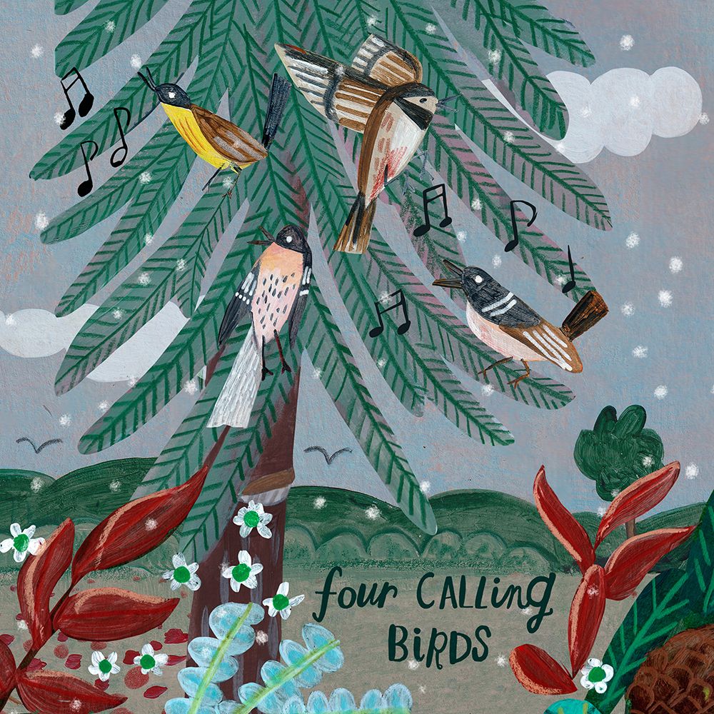 Four Calling Birds art print by Caroline Bonne Muller for $57.95 CAD