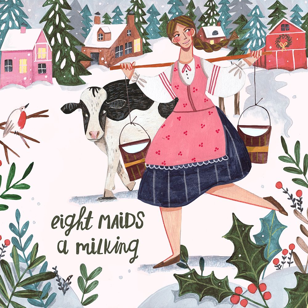 Eight Maids A Milking art print by Caroline Bonne Muller for $57.95 CAD