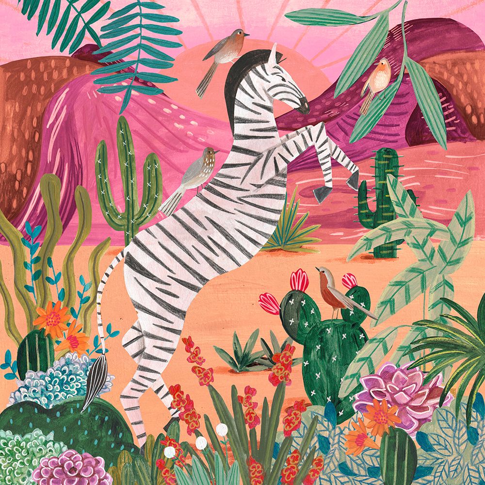 Zebra In The Mountains art print by Caroline Bonne Muller for $57.95 CAD