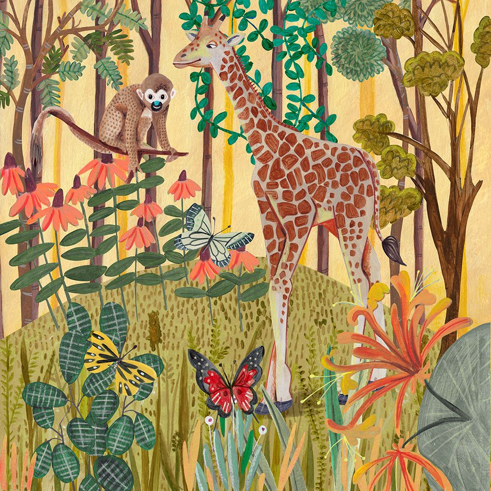 Giraffe In Nature art print by Caroline Bonne Muller for $57.95 CAD