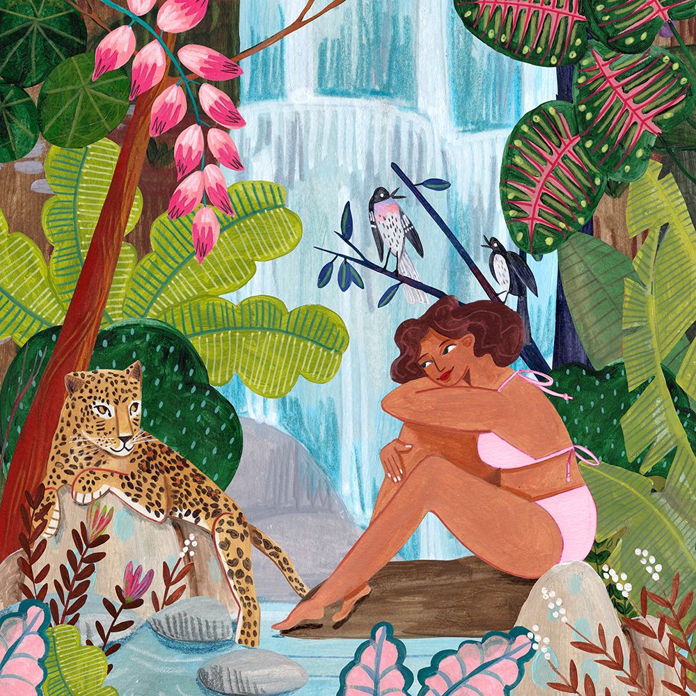 By The Waterfall art print by Caroline Bonne Muller for $57.95 CAD
