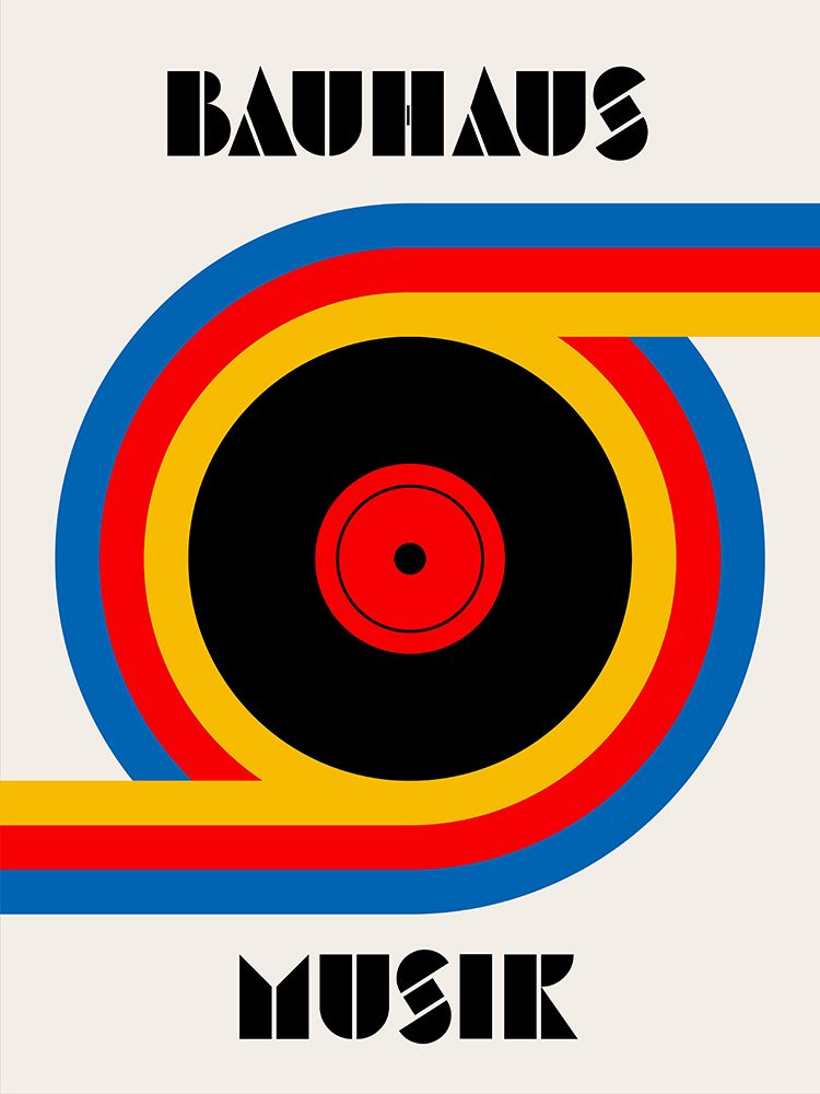 Bauhaus Musik Vinyl art print by Retrodrome for $57.95 CAD