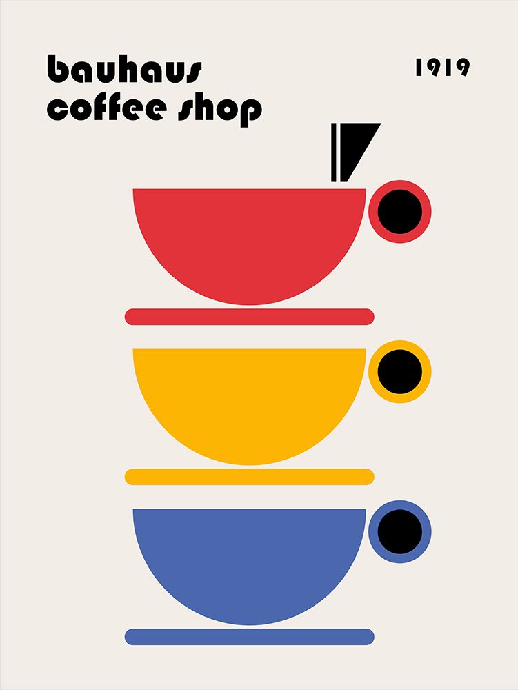 Bauhaus Coffee Minimalist art print by Retrodrome for $57.95 CAD