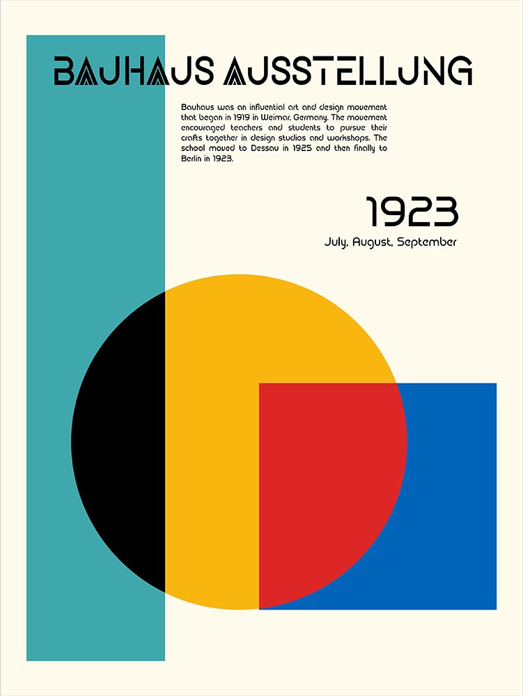 Bauhaus Ausstellung art print by Retrodrome for $57.95 CAD