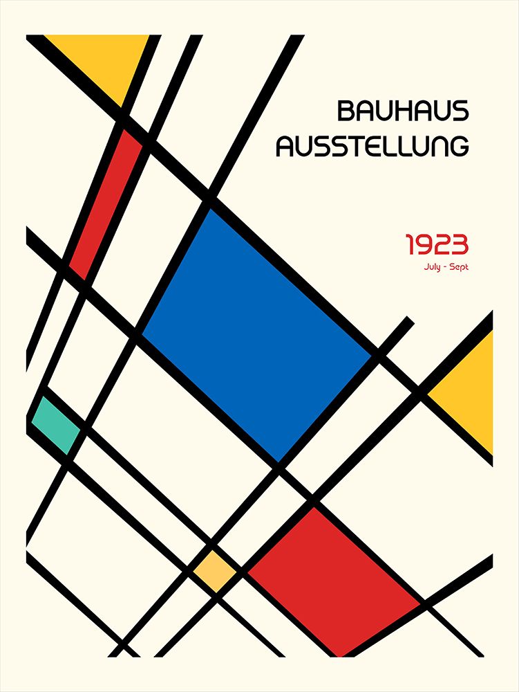 Bauhaus Geometric Design Retro art print by Retrodrome for $57.95 CAD