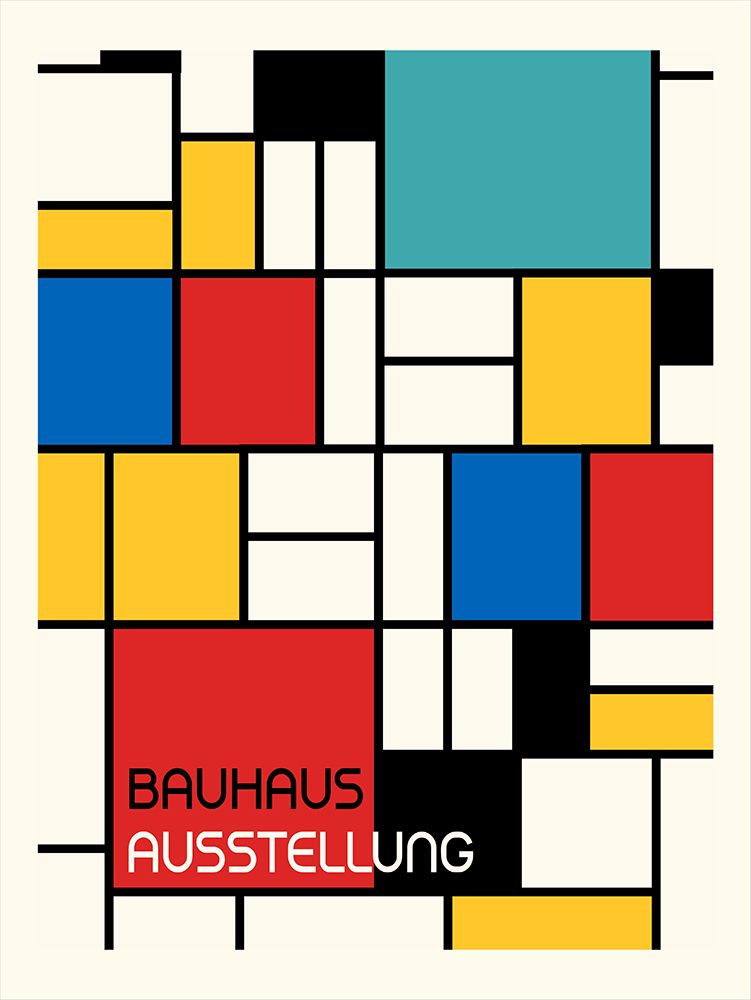 Bauhaus Geometric Design Retro art print by Retrodrome for $57.95 CAD