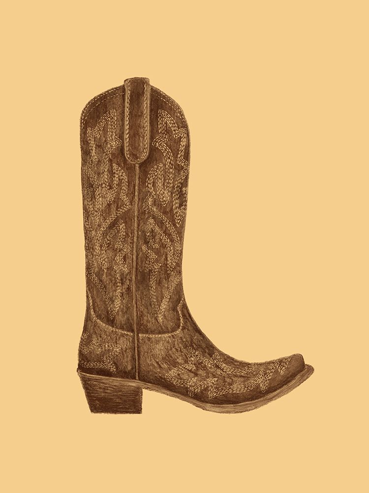 Brown Cowgirl Boot art print by Anyone Can Yeehaw for $57.95 CAD