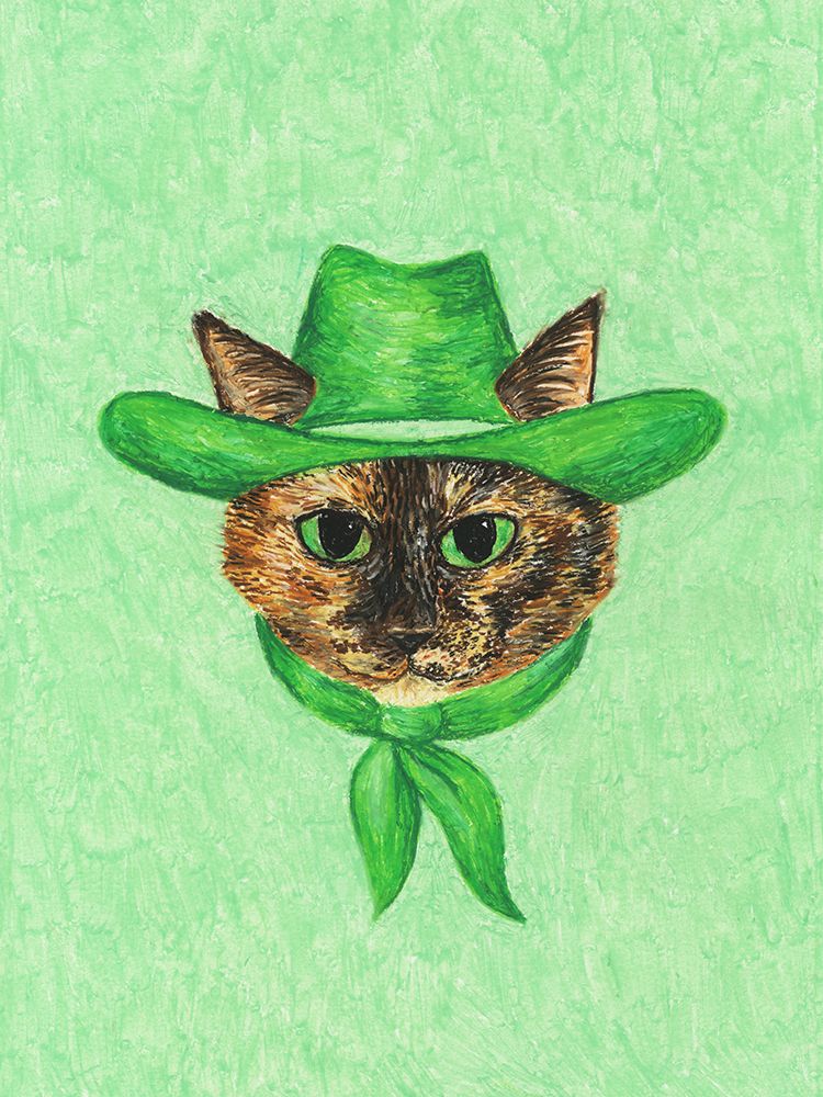 Tilly The Cowgirl Tortie Cat art print by Anyone Can Yeehaw for $57.95 CAD