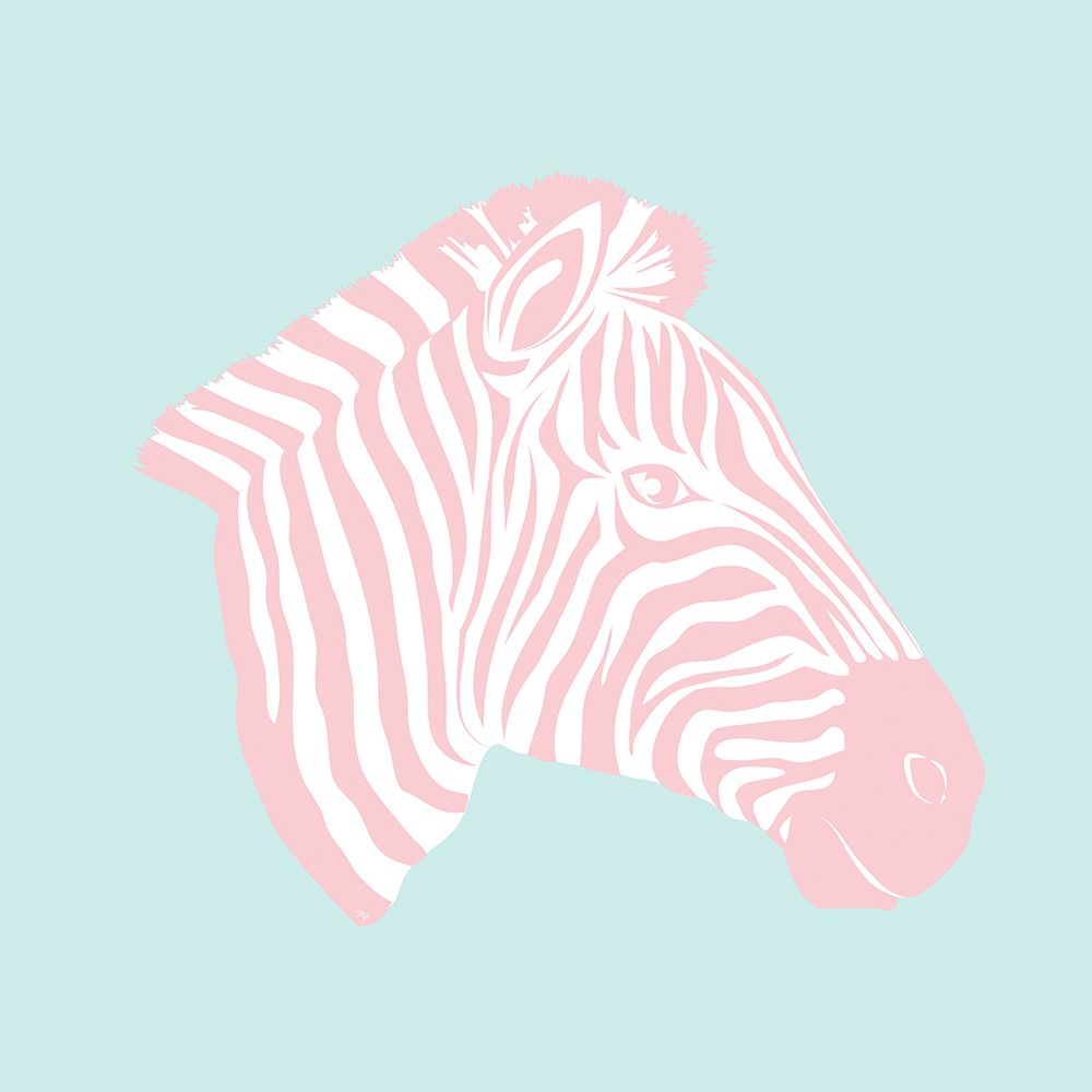 Sweet Pink Zebra art print by Martina for $57.95 CAD