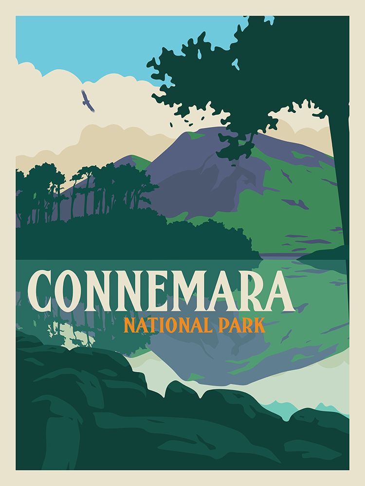 Connemara Travel Print art print by Retrodrome for $57.95 CAD