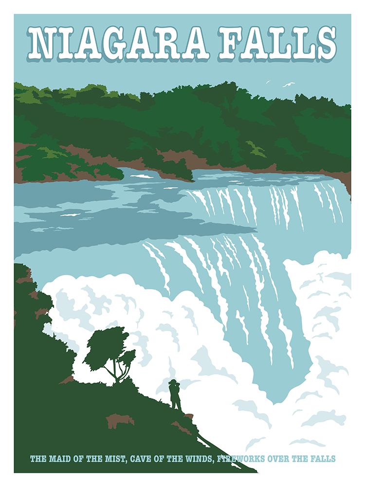 Niagara Fallstravel Print art print by Retrodrome for $57.95 CAD