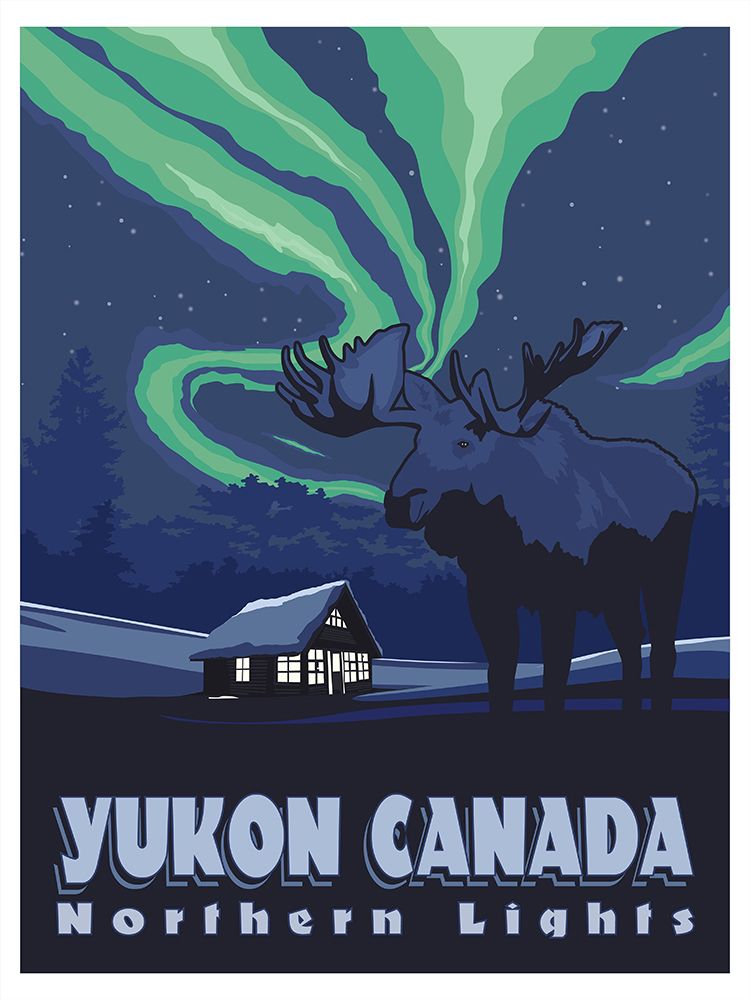 Yukon Canada Travel Print art print by Retrodrome for $57.95 CAD