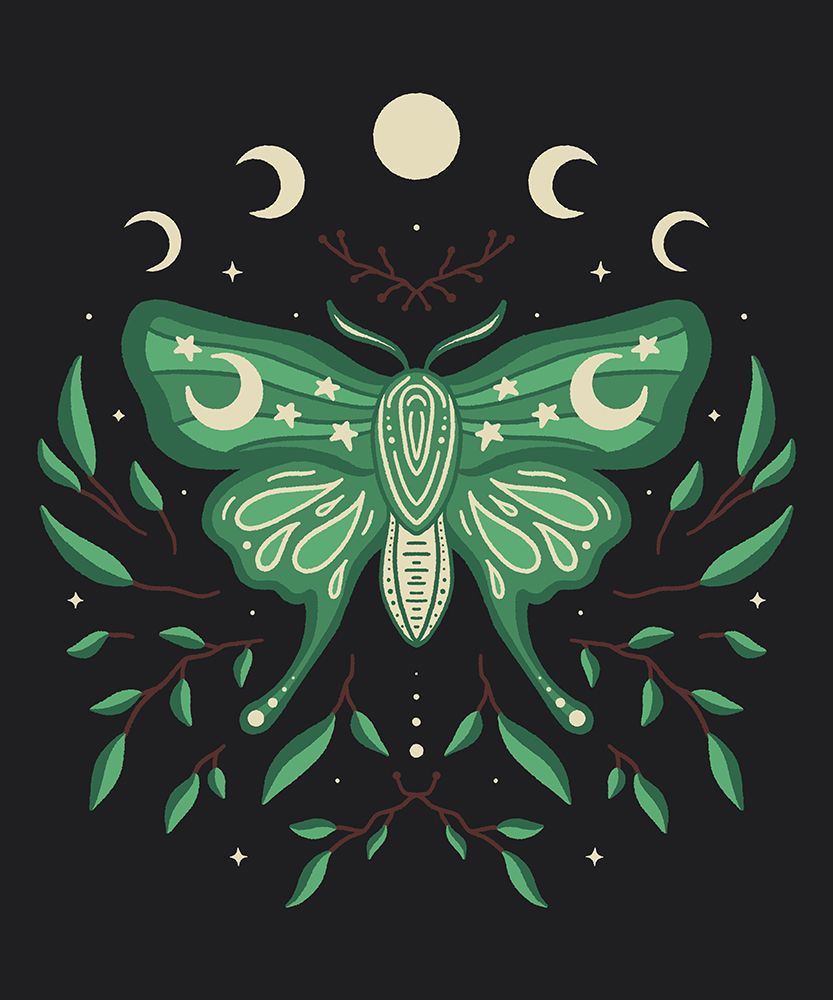 Celestial Moth Bloom art print by XYZ Studio for $57.95 CAD