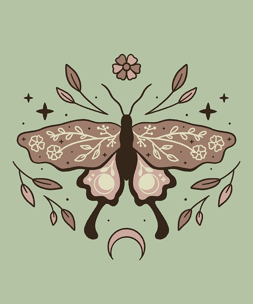 Floral Moth art print by XYZ Studio for $57.95 CAD