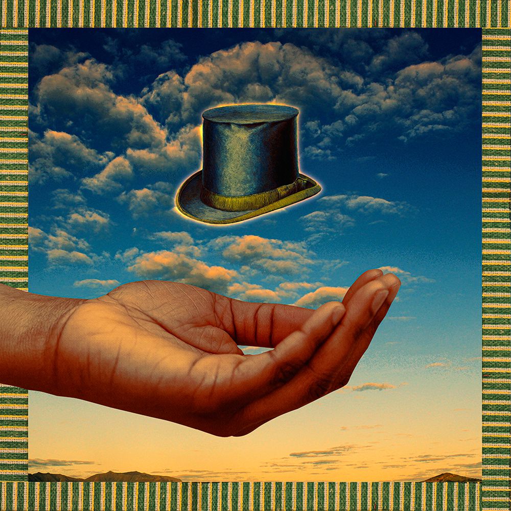 Floating Hat art print by Cosmozach for $57.95 CAD