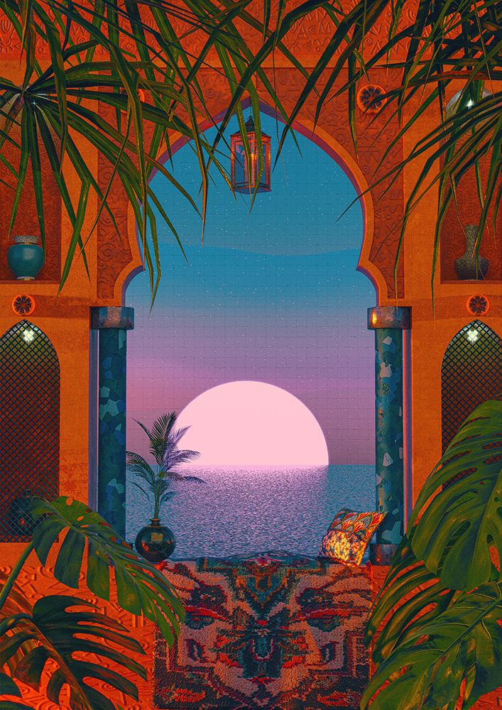 Tropical Portal art print by Cosmozach for $57.95 CAD