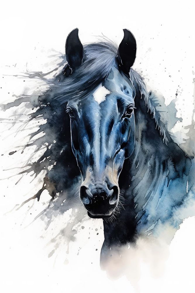 Watercolor Horse (2) art print by Justyna Jaszke for $57.95 CAD