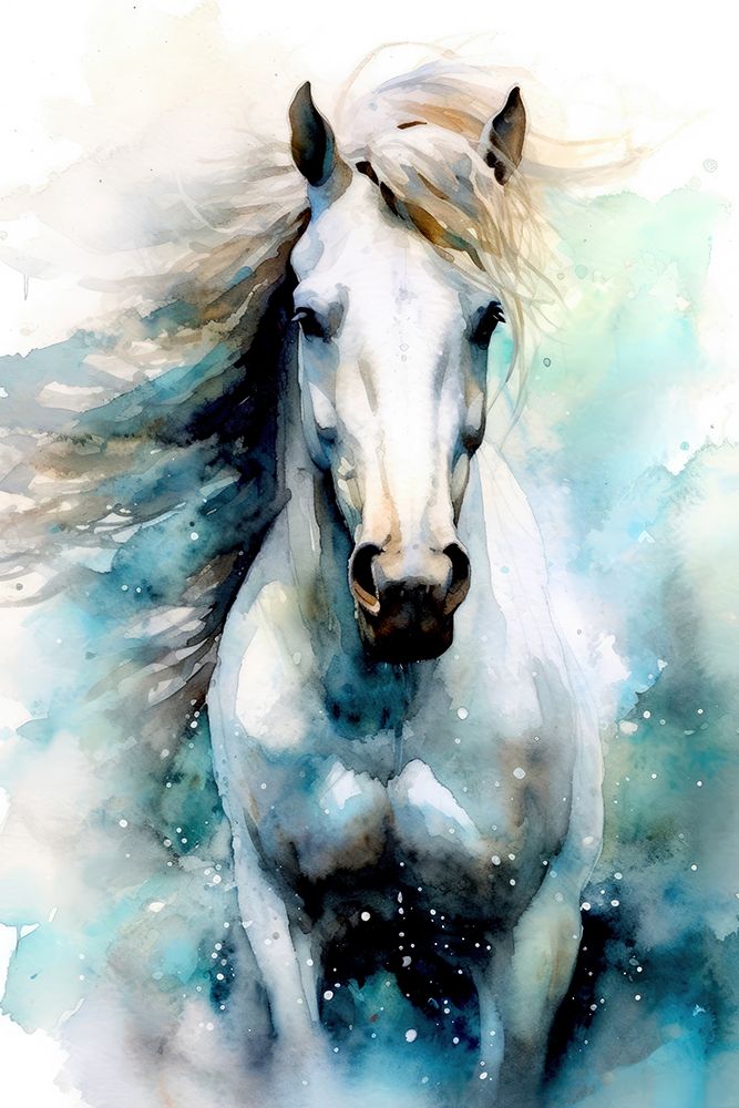 Watercolor Horse (13) art print by Justyna Jaszke for $57.95 CAD