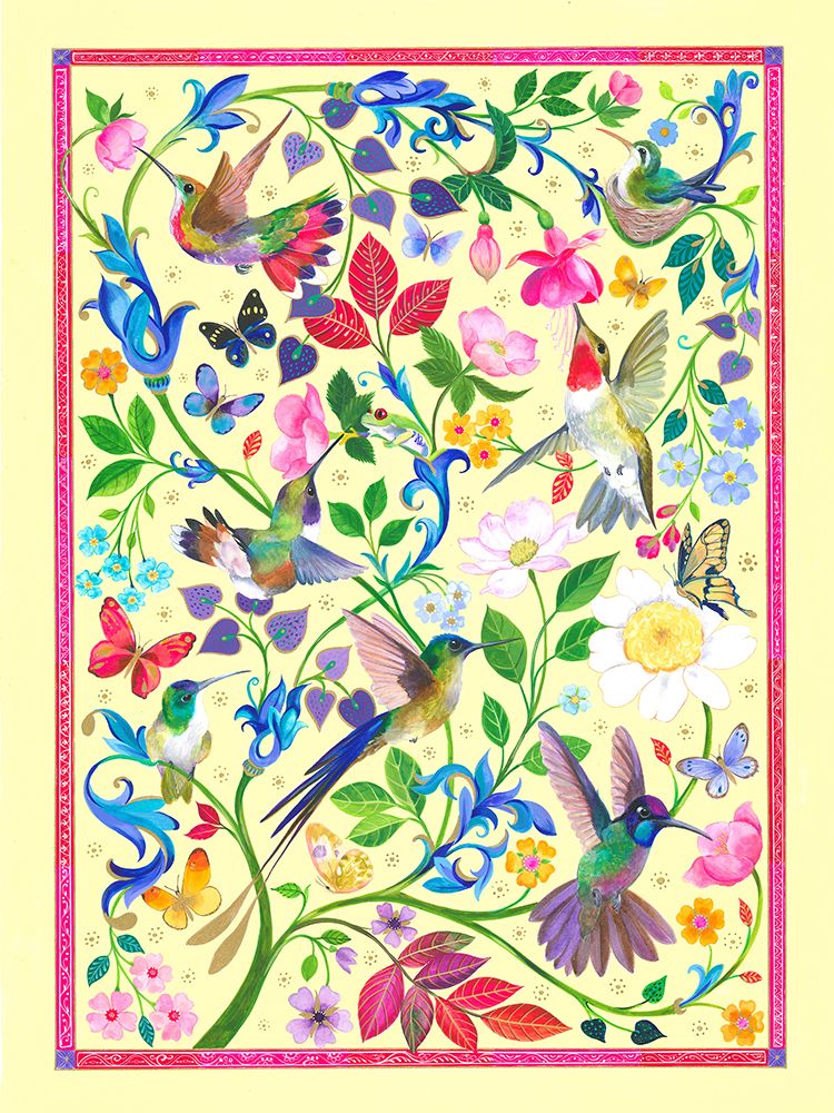Of Hummingbirds and Butterflies art print by Isabelle Brent for $57.95 CAD